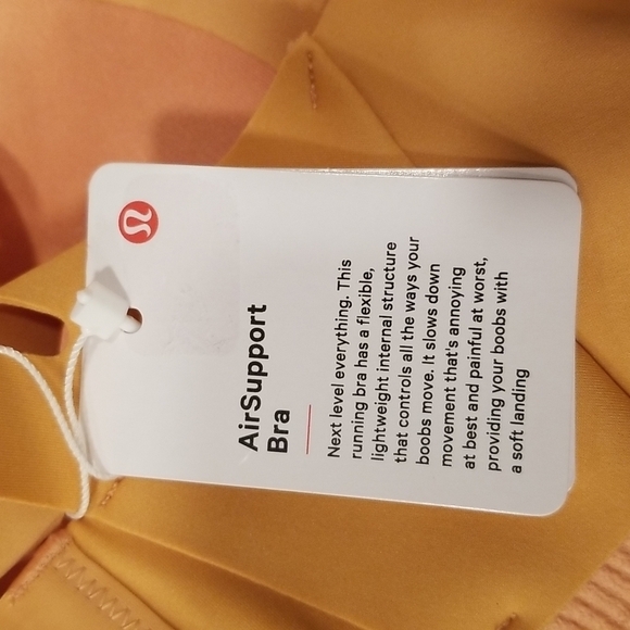 💕LULULEMON💕 Airsupport Bra ~ High Support Sports Bra Warm Apricot 36C NWT - Picture 7 of 14